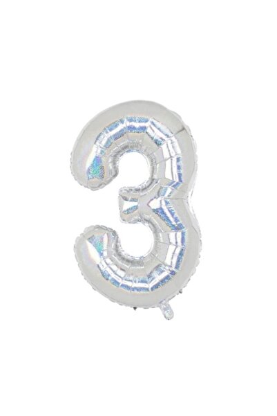 OEM Balon folie, ESB, holografic, număr 3, 100 cm