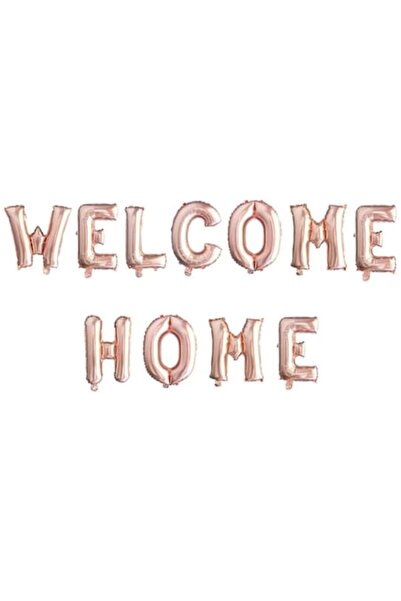 Shop Carnaval Balon folie cu litere - BINE AȚI VENIT ACASĂ, Auriu roz, 41 cm
