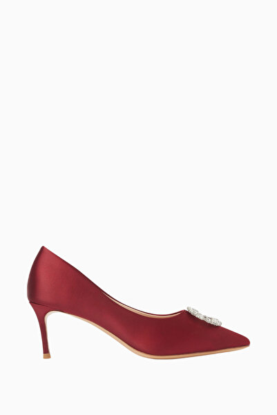NASS Novi 70 Crystal Brooch Satin, Pointed Toe Heeled Shoes