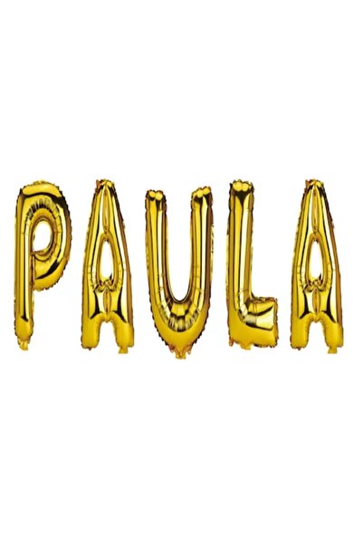 OEM Set baloane cu nume și litere „Paula”, aurii, 40 cm
