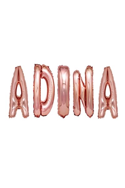 OEM Set Baloane Litere Nume Adina, Roz gold, 40Cm