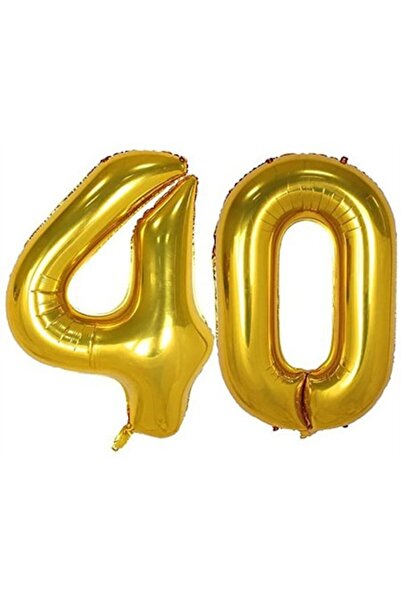 OEM Set 2 baloane folie cu numere, ESB, aurii, aniversare 40 de ani, 100 cm