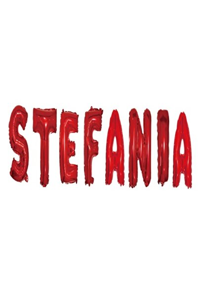 OEM Set of Letter Balloons 'Stefania', Red, 40 cm