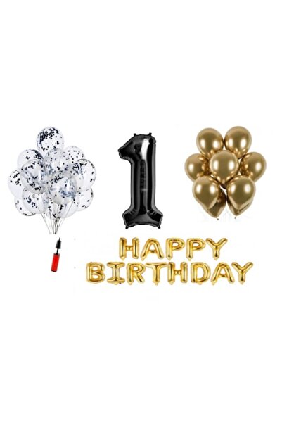 OEM Set baloane, 35 piese, La mulți ani aniversare 1 an, număr folie 101 cm, ...
