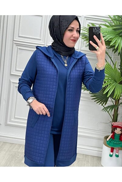 asyadabutik Kadın Kapitone Yelek 3'lü Takım