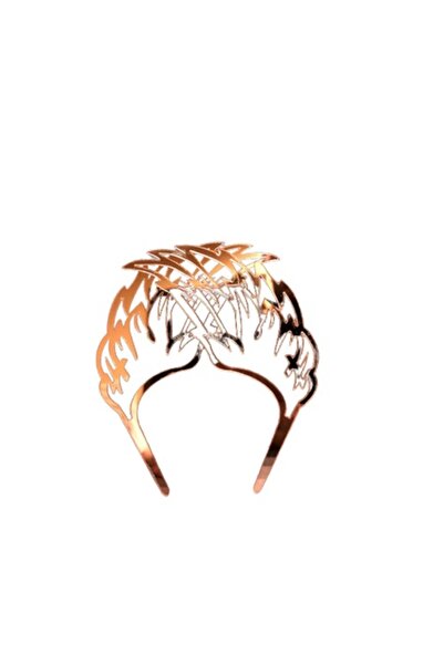 OEM Комплект топери за торта "Крила", модел, розово злато, 2 бр., 15x15 см