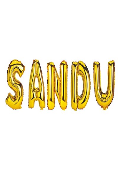 OEM Set Baloane Litere Nume Sandu, Auriu, 40Cm
