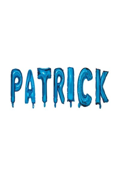 OEM Set baloane nume Patrick, albastre, 40 cm