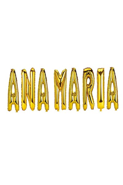 OEM Set baloane cu litere Nume Ana Maria, aurii, 40 cm