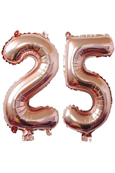 OEM Set 2 baloane folie, ESB, Auriu roz, aniversare 25 de ani, 105 cm