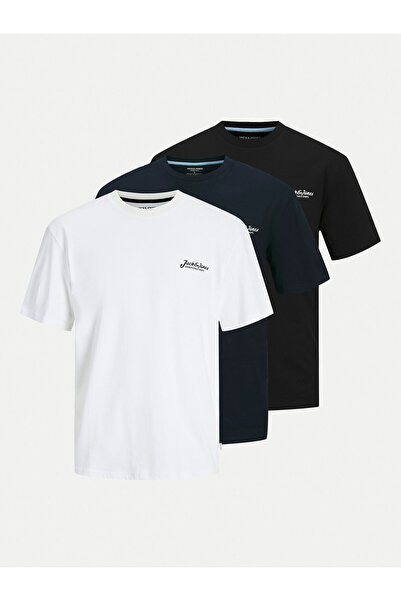 Jack & Jones Jack Jones Ανδρικό Σετ 3 Μπλουζάκια 12277465 Πολύχρωμα