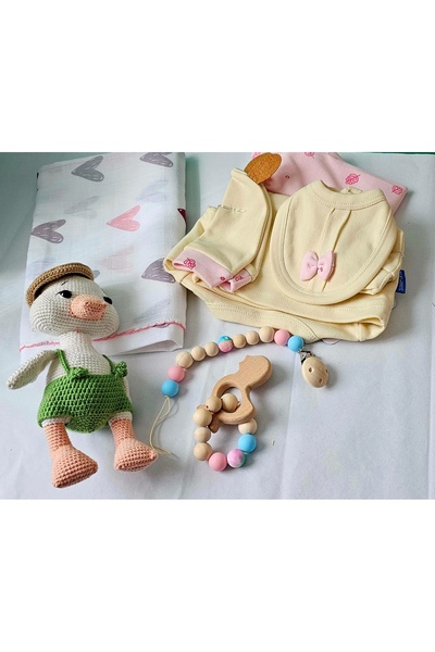 balımbebe Hoşgeldin bebek yenidoğan hediye kutusu seti kıyafet takımı organik...