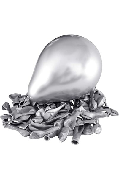 ALİBEİBEİ Set de 100 de baloane din latex argintiu sidefat, 30 cm
