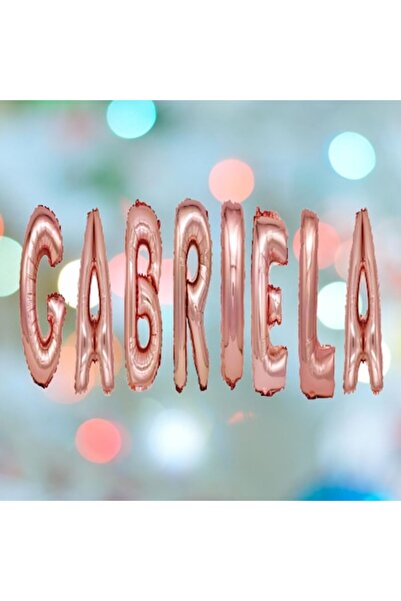 OEM Set Balloons Letter Name Gabriela, Rose Gold, 40 cm