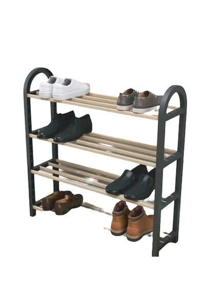 OEM Άνετο και πρακτικό ξύλινο ράφι για 12 ζευγάρια παπούτσια με 4 επίπεδα