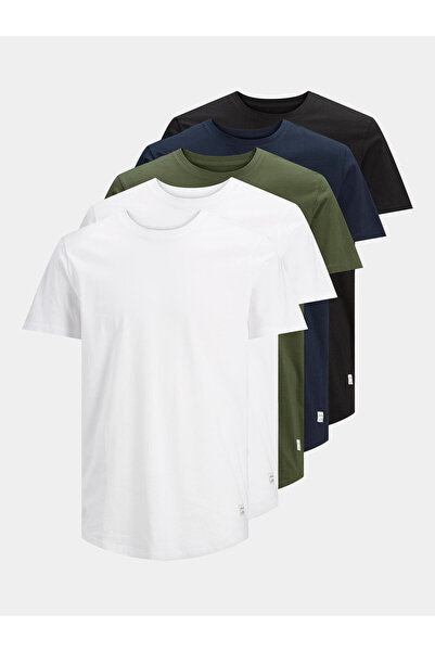Jack & Jones Jack Jones Ανδρικό Σετ 5 Μπλουζάκια 12183653 Πολύχρωμα