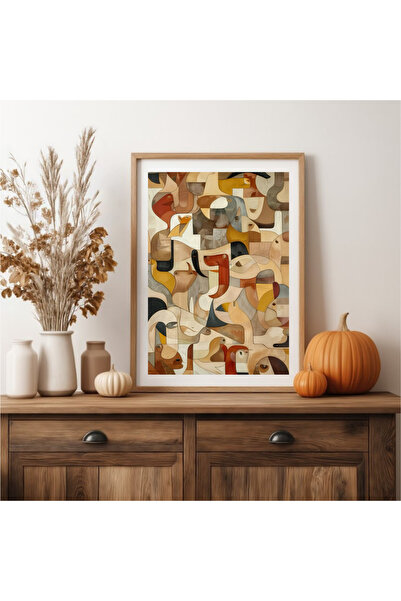 Tuba Decor Tablo dintr-o singură bucată cu rame din lemn pentru sufragerie, s...