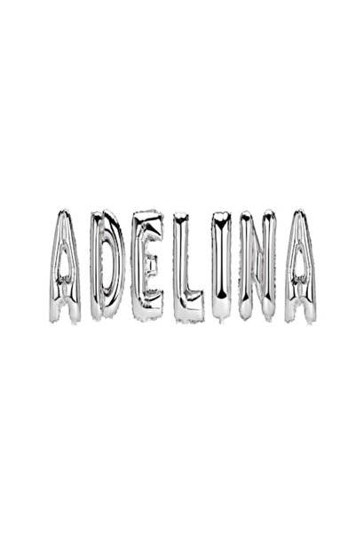 OEM Set of Letter Balloons 'Adelina', Silver, 40 cm