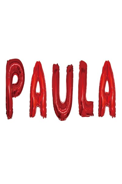 OEM Set baloane cu numele Paula, roșii, 40 cm