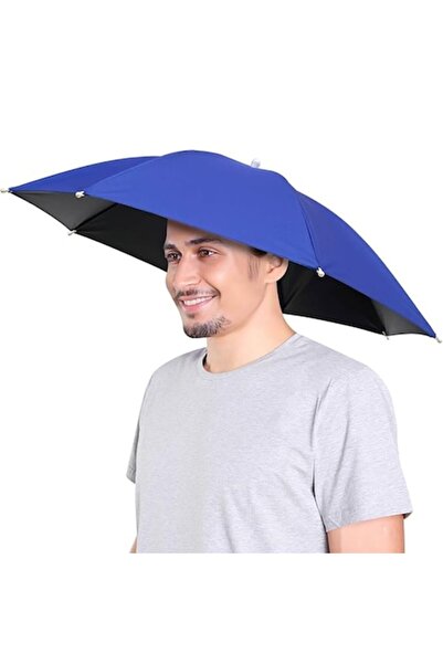 FONIX Umbrelă tip cap UmbrellaGo hands-free - Albastru închis