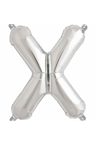 OEM Αλουμινένιο μπαλόνι γράμμα X, ESB, 40 cm, ασημί