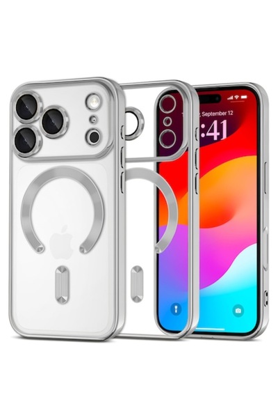 ERBORD Etui pentru iPhone 17 Pro Electro MagSafe, ERBORD, argintiu, protectie...