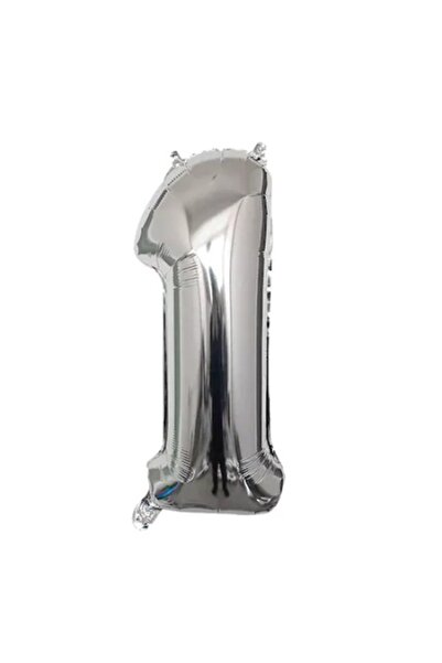 OEM Balon folie argintie numărul 1, 81 cm - E petrecere