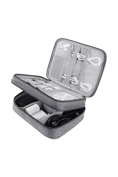 OEM Ηλεκτρονικός οργανωτής αξεσουάρ, πολυεστέρας, αδιάβροχος, γκρι