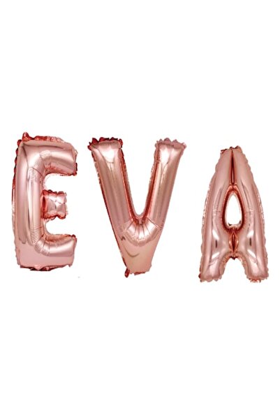 OEM Set Baloane Litere Nume Eva, Roz gold, 40Cm