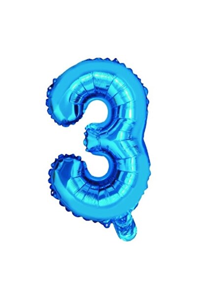 OEM Balon numărul 3, albastru, 100 cm