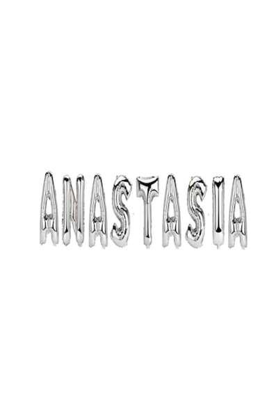 OEM Anastasia Name Letter Balloon Set, Silver, 40cm