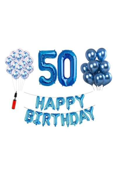 OEM Set de 36 de baloane, La mulți ani aniversare 50 de ani, număr folie 100 ...