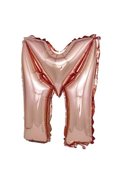 OEM Balon folie auriu roz, litera M, 40 cm (coral/roz)