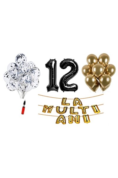 Domi Party & Gifts Set 33 baloane, Domi Party & Gifts, La mulți ani 12 ani, n...