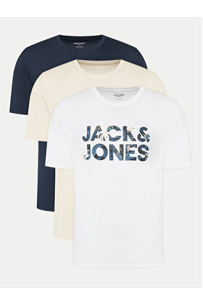 Jack & Jones Jack Jones Ανδρικό Σετ 3 Μπλουζάκια 12277956 Πολύχρωμα