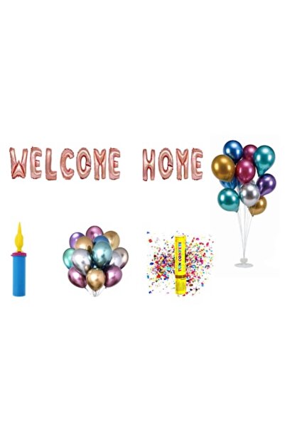 OEM Set baloane Bun venit acasă, decor tort, 72 buc, roz auriu
