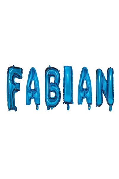 OEM Set Baloane Nume Fabian, Albastru, 40Cm