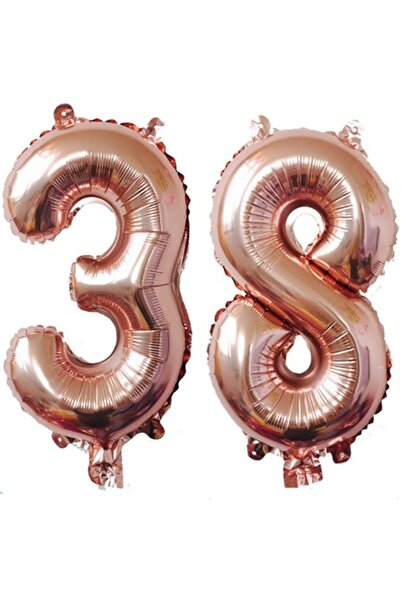 OEM Set 2 baloane folie, ESB, Roz Gold, aniversare 38 ani, 100 cm