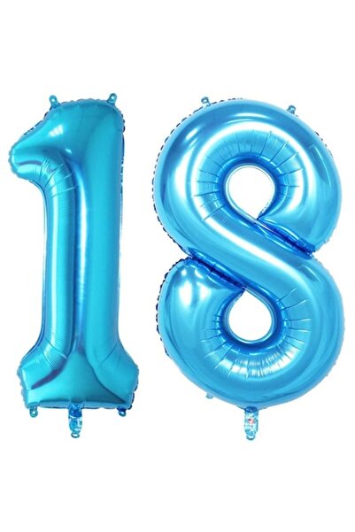 OEM Set 2 baloane folie, ESB, Albastru, aniversare 18 ani, 105 cm