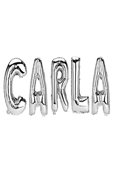 OEM Set of Letter Balloons 'Carla', Silver, 40 cm