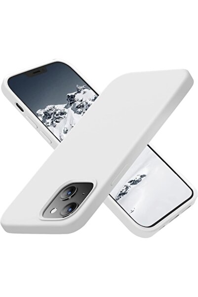 FONIX Carcasă din silicon moale pentru iPhone 15 - Albă
