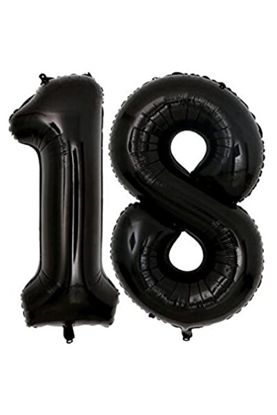 Glam Your Party Set 2 baloane majorat, 18 ani, cifre, DOMI PARTY & GIFTS, neg...