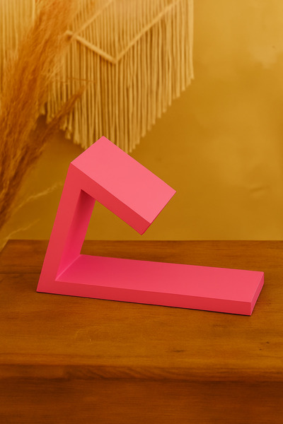 DemCey Home حامل كتب خشبي مع قاعدة خرسانية للهدايا