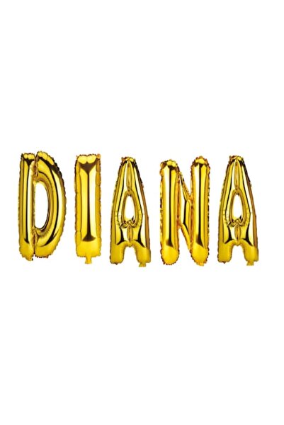 OEM Σετ μπαλόνια με γράμματα Diana, χρυσό, 40 εκ.