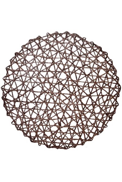 SHOPIENS Round Plate Holder, 38cm, Paper, Brown