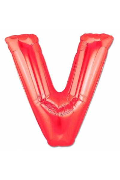 OEM Balon folie litera V, ESB, 35 cm, roșu