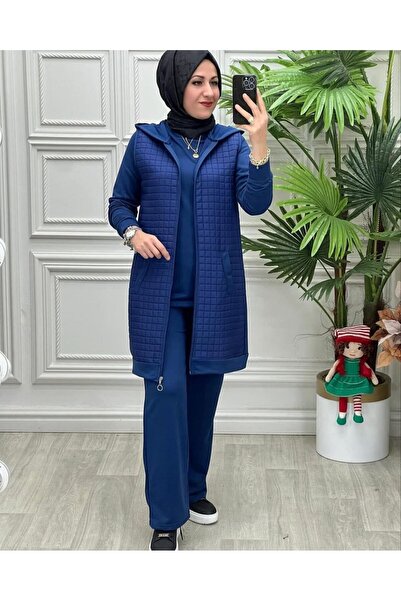 asyadabutik Kadın Kapitone Yelek 3'lü Takım