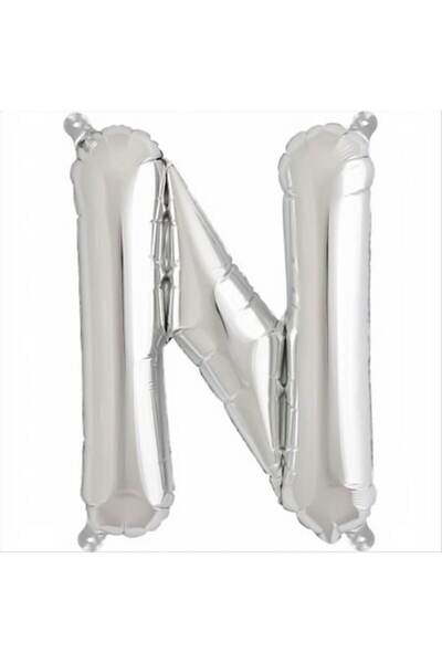 Shop Carnaval Balon folie, formă litera N, culoare argintie, 41 cm, 1 bucată
