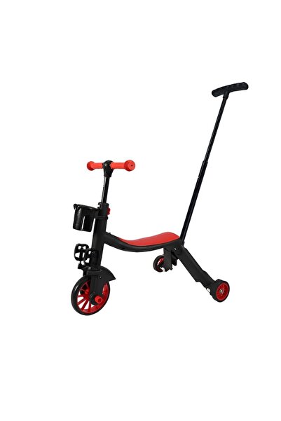 FONIX Multifunctional Pedal Bicycle, Convertible, Foldable, Red