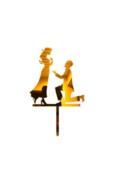 OEM Decor tort model Will You Marry Me, Auriu, 11x14cm